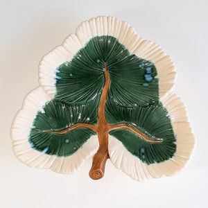 MCM 1965 handpainted ceramic tree tray